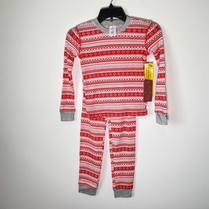Kid’s Red and White Thermal Pajamas